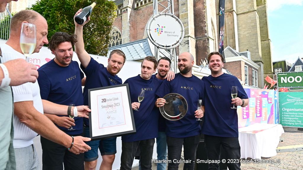 Haarlem Culinair 2023 - Smulpaap winnaar Amice van Table 24 en Mano Restaurant