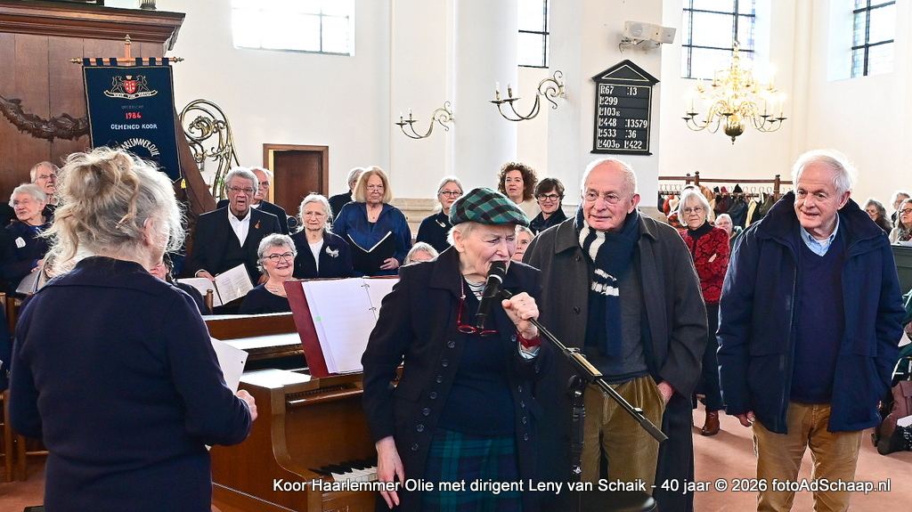 Koor Haarlemmer Olie onder leiding van Leny van Schaik 40 jaar