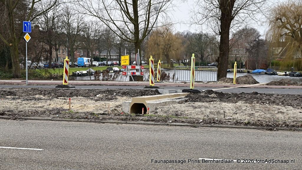 Start faunapassage Prins Bernhardlaan tussen de Zomervaart en de Fuikplas