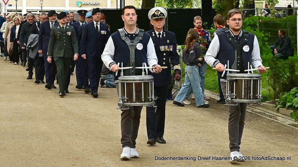 Dodenherdenking 2026 Dreef Haarlem: vijftien gefusilleerde mannen herdacht