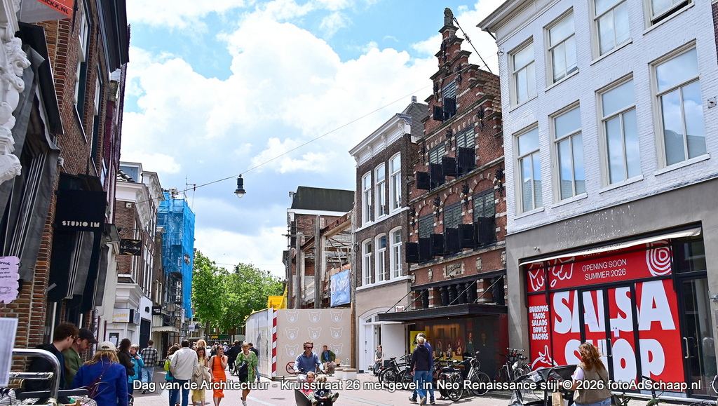 Dag van de Architectuur - Kruisstraat 26 gevel in Neo Renaissance stijl