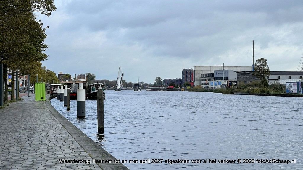 Waarderbrug Haarlem tot en met april 2027 afgesloten voor al het verkeer. Waarderbrug Haarlem tot en met april 2027 afgesloten voor al het verkeer.