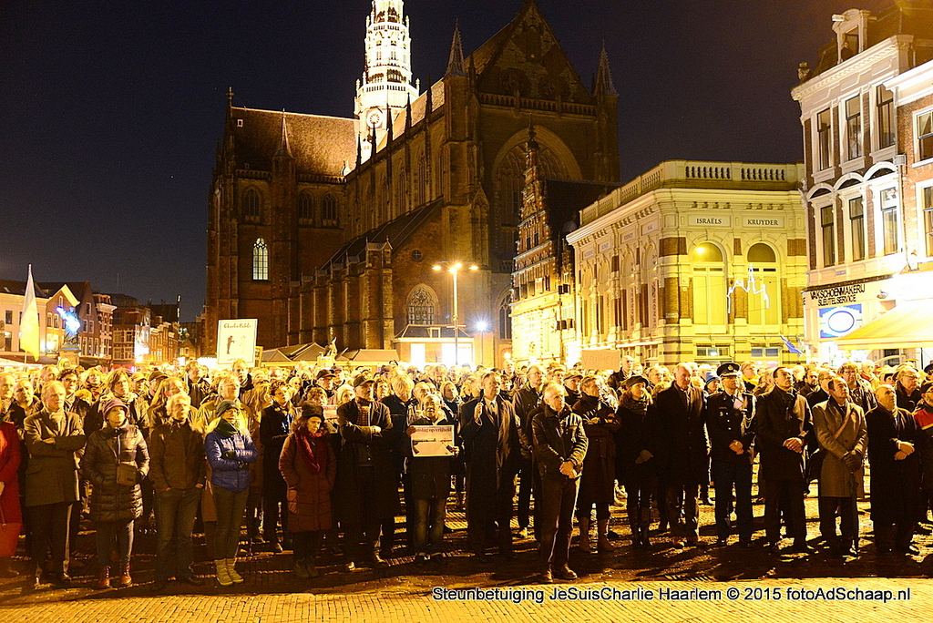 Steunbetuiging Charlie Hebdo 2015 Haarlem - Protest tegen het extremisme
