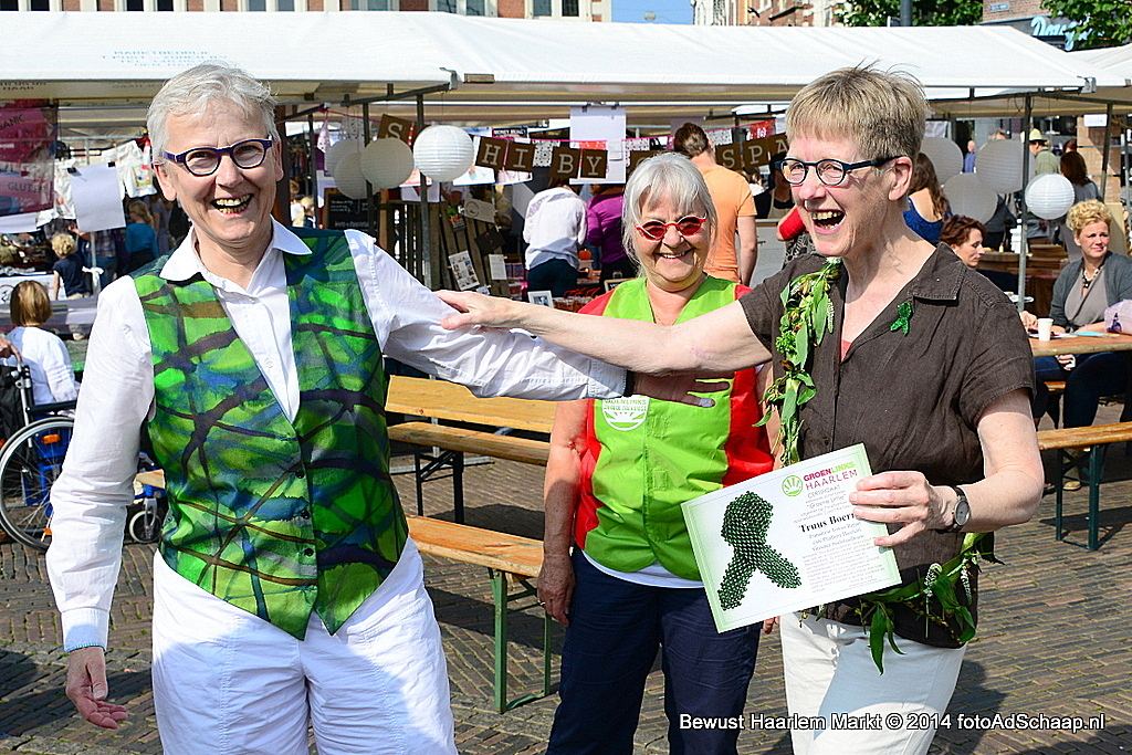 Groene Lintje 2014 Haarlem uitgereikt aan Truus Boerma