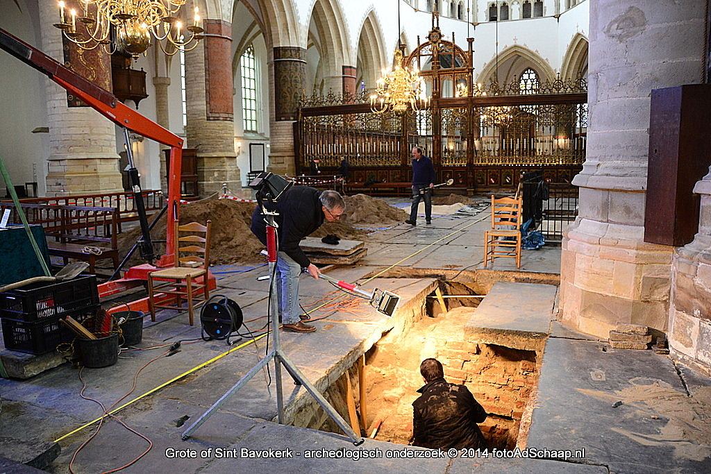 Grote of St. Bavokerk Haarlem 2014 - archeologisch onderzoek